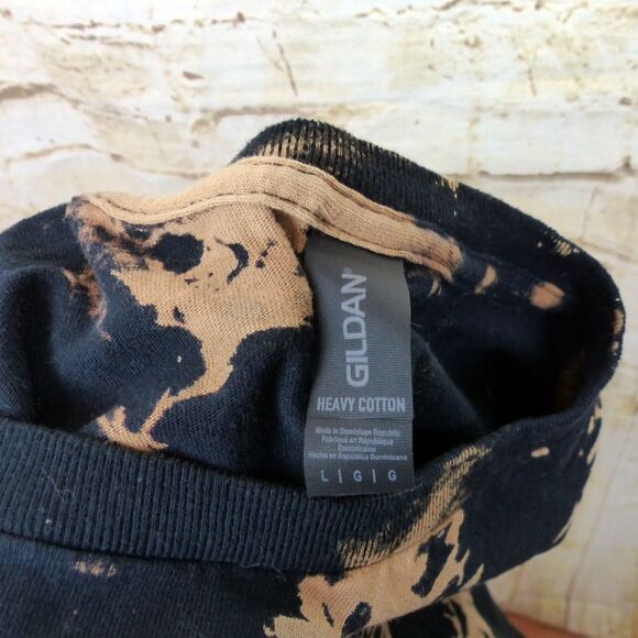 Boundaries Band T-Shirt Mens L Black Brown Bleach Tie Dye Graphic Metalcore Tour - Picture 7 of 8